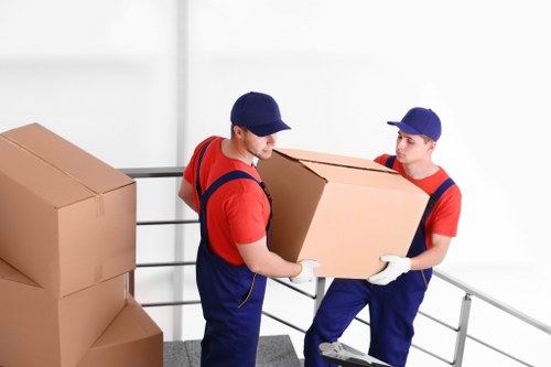 Man And Van Tottenham team preparing a safe move with protective equipment