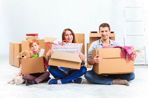 Packing and preparation scene for a Tottenham home relocation service