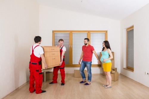 Commercial moving team coordinating an office move in Tottenham