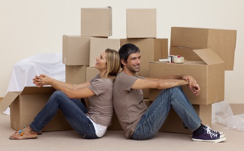 Removal van in Tottenham ready for a local home move