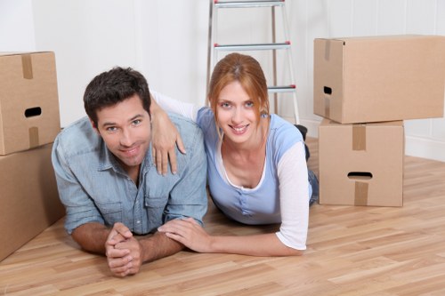 Office furniture removals setup in Tottenham with desks and chairs