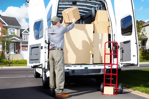 Professional man and van transport in Tottenham neighborhood