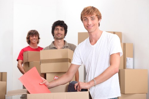 Planning removals in Tottenham with labeled boxes and moving checklist