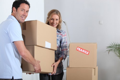 Office furniture and IT equipment prepared for a Tottenham commercial move