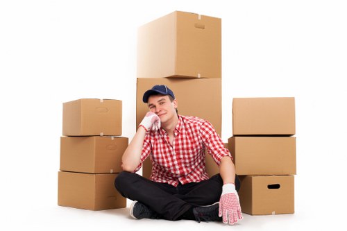 Careful loading of student furniture and boxes during a Tottenham move